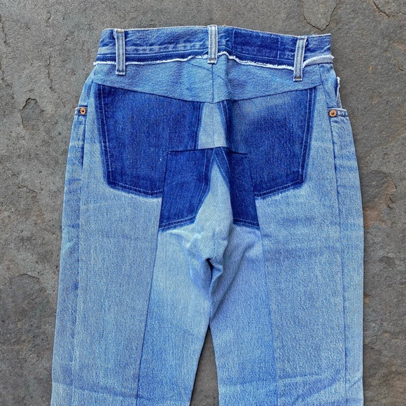 VETEMENTS X LEVI'S 2017 Collab Reconstructed Light Wash Straight Leg Jeans - Picture 6 of 6